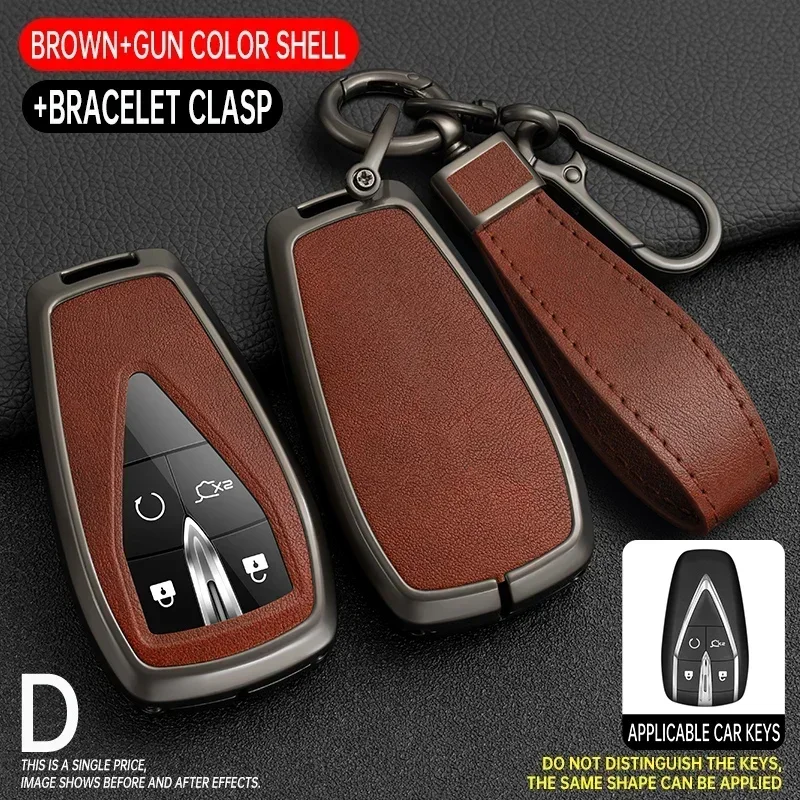 

Zinc Alloy Leather Car Key Case Cover Shell For Changan UNIT UNIK CS35PLUS CS55 PLUS CS75 PLUS Oshan X7 X5 Car Accessories