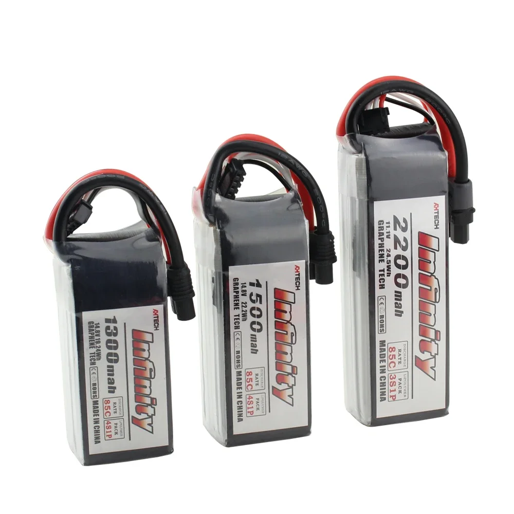 Infinity LiPo Batteries 2S 3S 4S 550mAh 650mh- 2200mAh 85C XT30 Connector SY60 XT60 Plugs for RC FPV Multicopter Drone