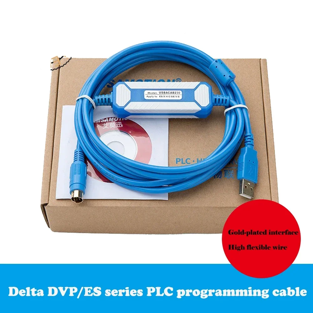 USB-ACAB230 for Delta PLC Programming Cable USB TO RS232 Adapter For USB-DVP ES EX EH EC SE SV SS Series Cable