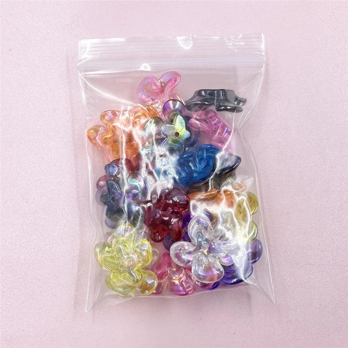 10pcs Irregular Big Flower Beads Acrylic Transparent Pendants Jewelry Marking DIY Handmade Material
