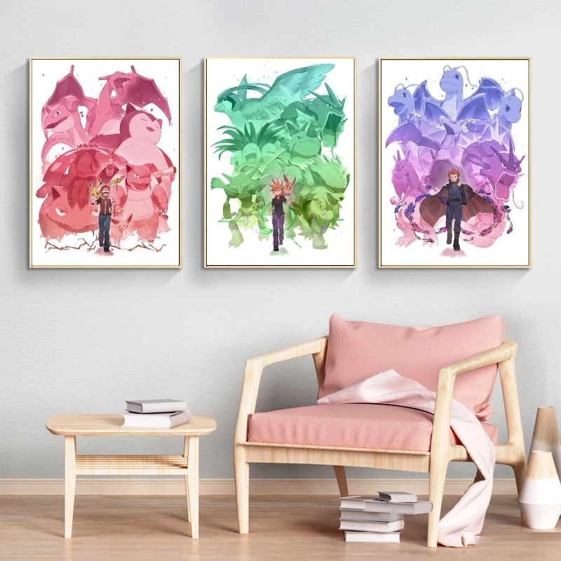 

Posters and prints Pokemon Ash Ketchum Decoration Paintings Children Gifts Modern Living Room Modular Prints Decorative
