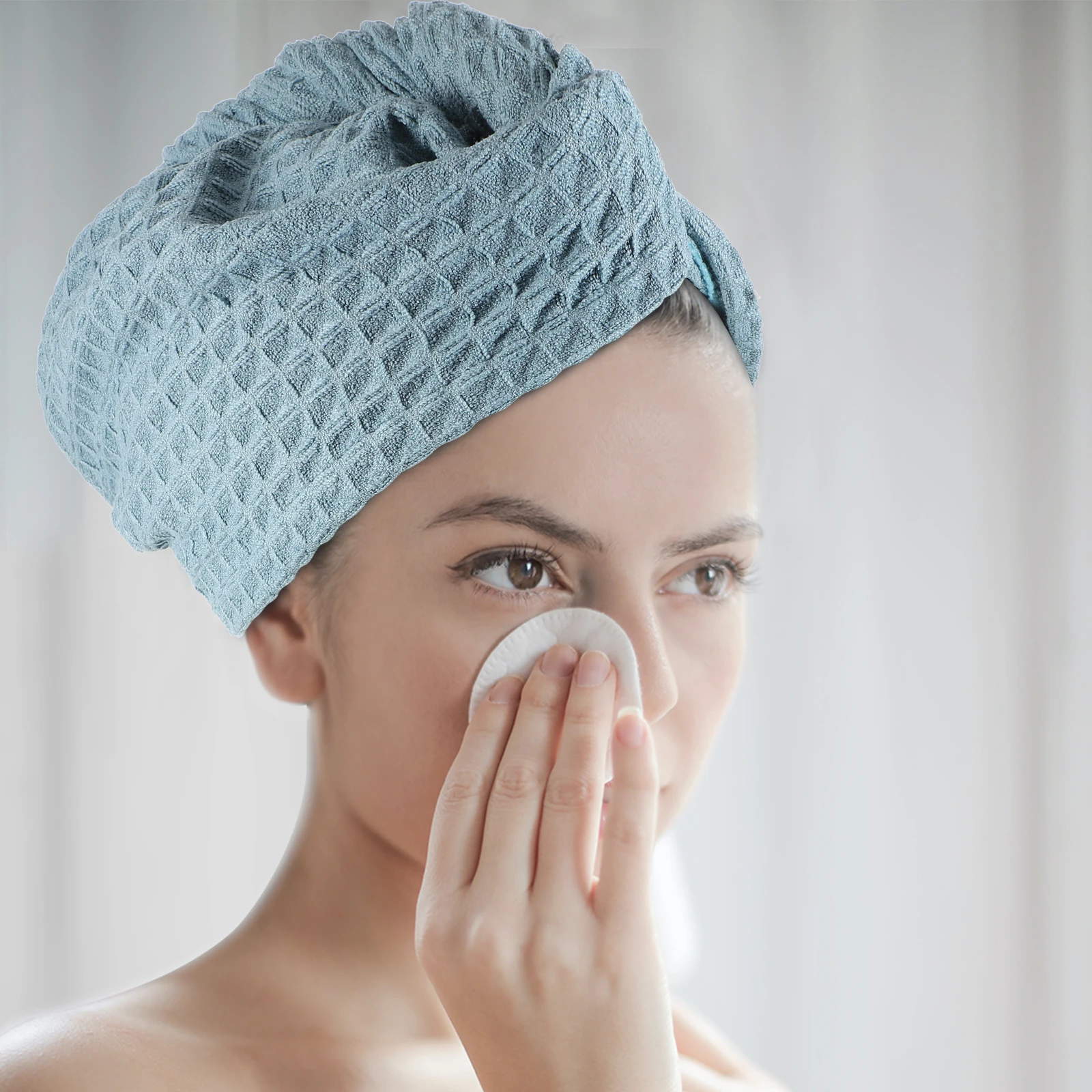 

Microfiber drying Towel Fast Dry Hair Caps Breathable Shower Hats Washcloth Reducing Frizz Breakage Suitable Curly Straight Hair