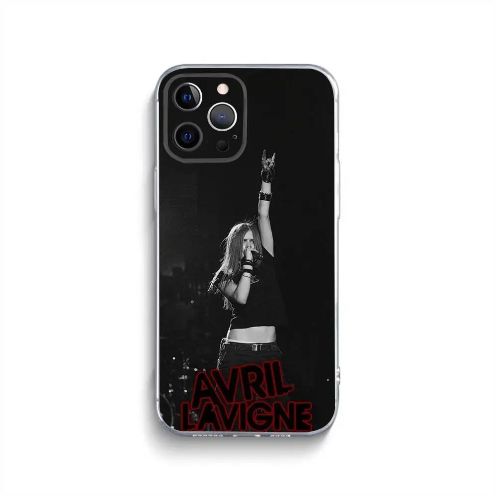 Funda de teléfono A-Avril Singer L-Lavignes para iPhone 16,15,14,13,12,11,Pro,Max,Xs,Xr,X,7,8,Plus,Mini funda transparente de silicona
