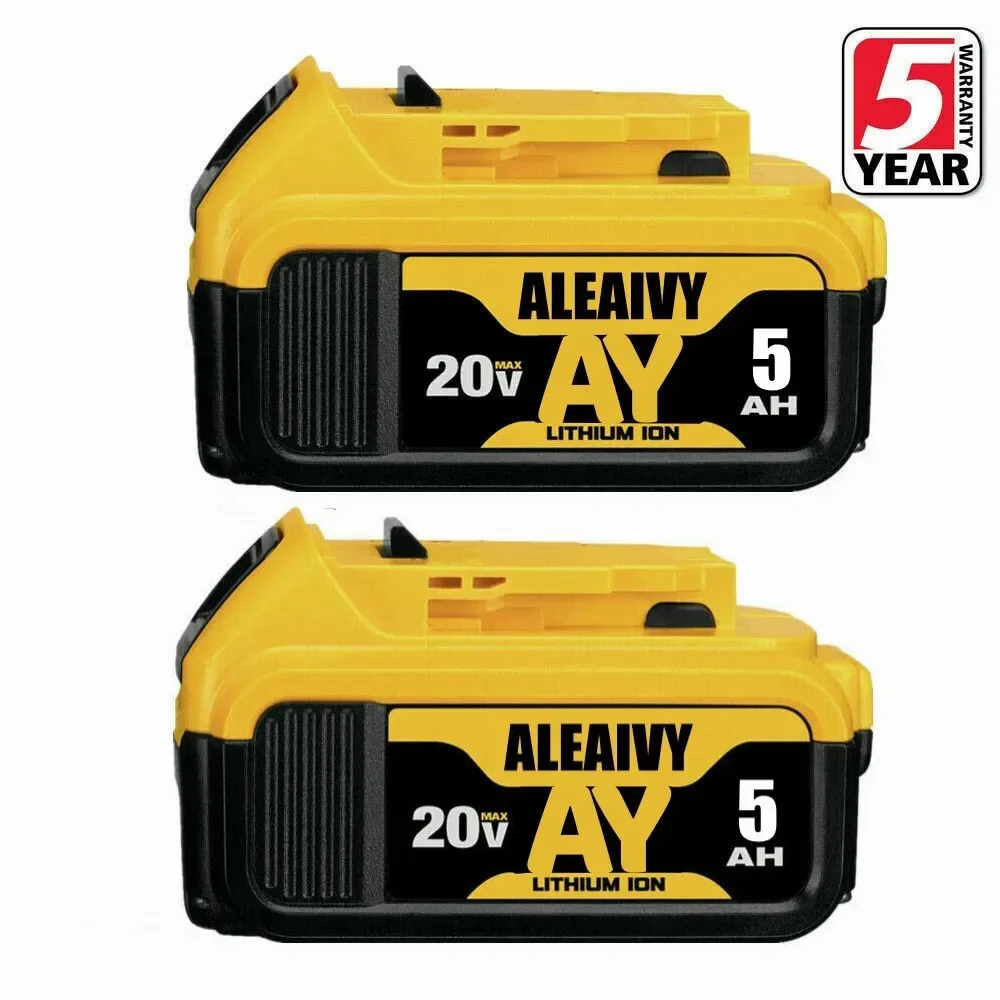 

1-3 Pcs 20V 5.0Ah 6.0Ah 8.0Ah DCB200 18650 Replacement Li-ion Battery for DeWalt MAX DCB205 DCB201 DCB203 Power Tool Batteries