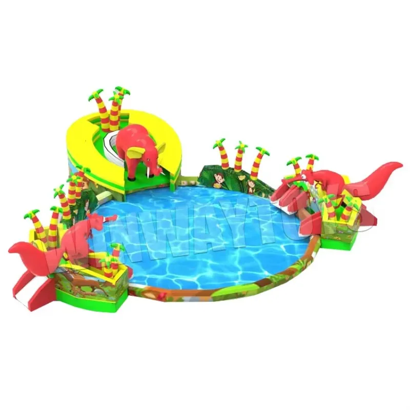 حديقة منزلق مائي من الدرجة التجارية قابلة للتخصيص من YTYIN - حديقة مائية قابلة للنفخ كبيرة قابلة للنفخ في الهواء الطلق #2
