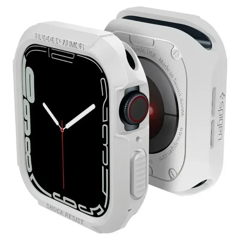 Rugged Armor Designed Case for Apple Watch 45mm 41mm Protective Case TPU Soft Case Cover for iWatch Series 9 8 7 6 5 4 SE