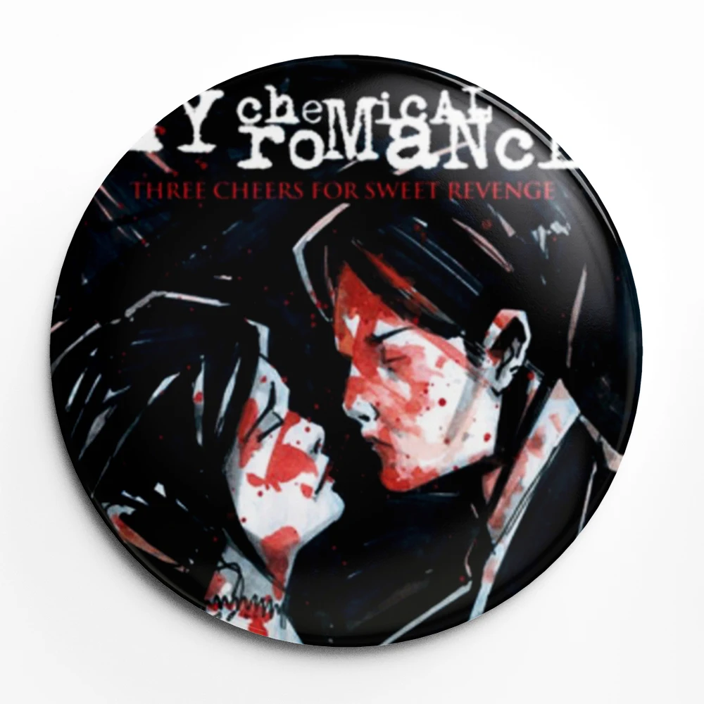 My Chemical Romance Band Cartoon Badge Soft Button Lapel Anime Pin Decor Brooch Jewelry Decoration Gift 58mm