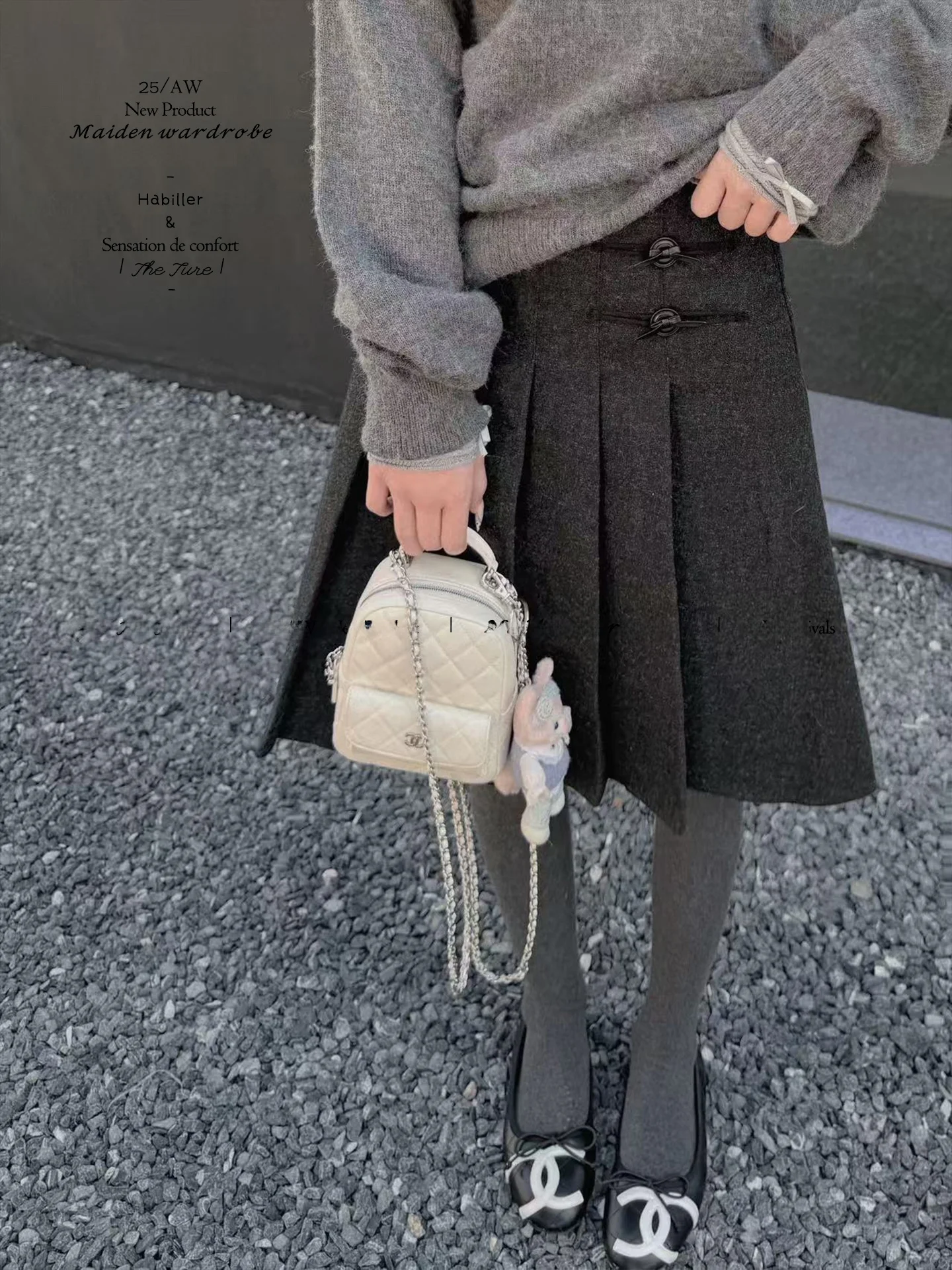 

Женская шерстяная плиссированная юбка миди А-силуэта с высокой талией в клетку, стройнящая, осенне-зимняя, новая модная модель в стиле Lady Wind