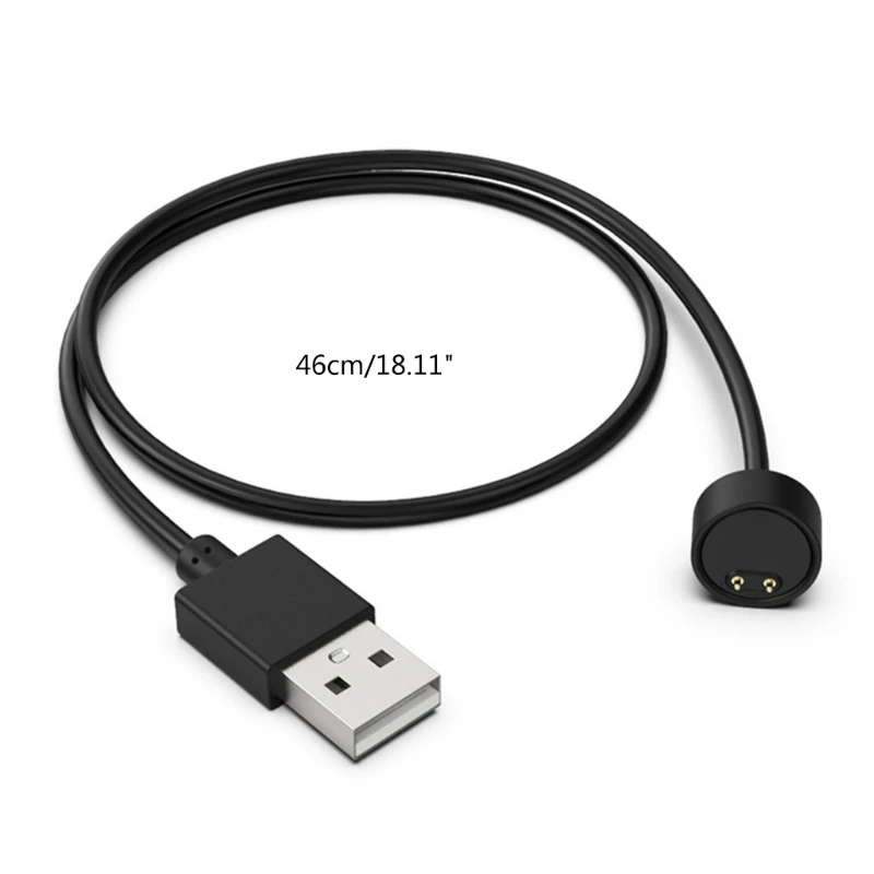 كابل شاحن USB بطول 45 سم لشيومي مي باند 5 6 7 محول شحن مغناطيسي سلك سوار معصم ساعة ذكية NFC لمي باند 6 - 6