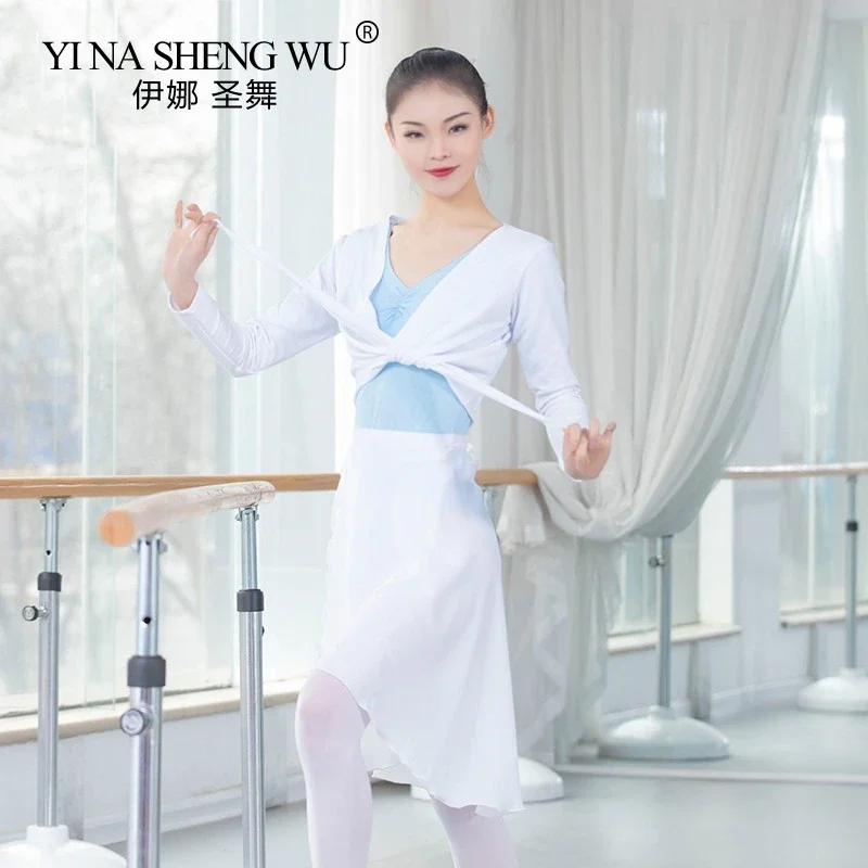 Jupes de Ballet professionnelles mi-longues en mousseline de soie pour adultes, Tutu pour femmes, robe de Ballet lyrique douce à lacets, Costumes de danse de ballerine