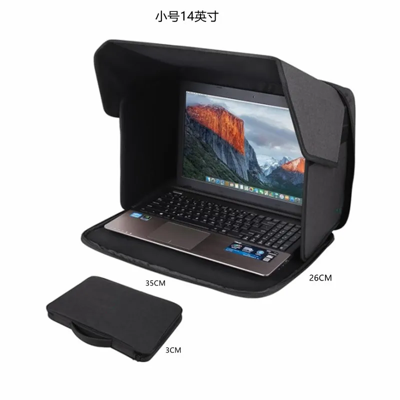 Laptop zonnescherm Ultralicht opvouwbaar draagbaar buiten Privacy Cover beschermhoes voor 15--17 inch laptops Werkreizen