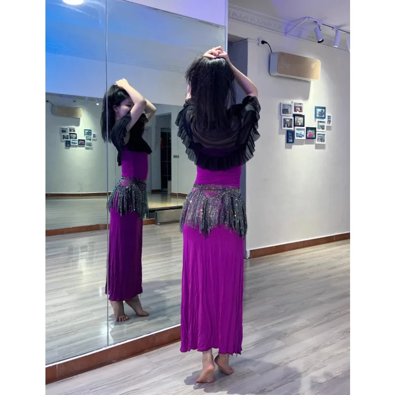 Customized New Belly Dance Belt Waist Chain Dreamy Star River Famous Butt Curtain Full Diamond Pure Handmade Performance Dress