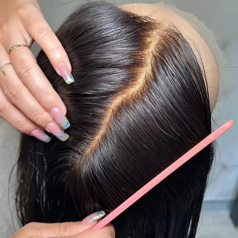 250% densità 30 pollici 13x6 HD parrucche anteriori in pizzo capelli umani donne diritte 13x4 parrucche frontali donne parrucche brasiliane con chiusura senza colla