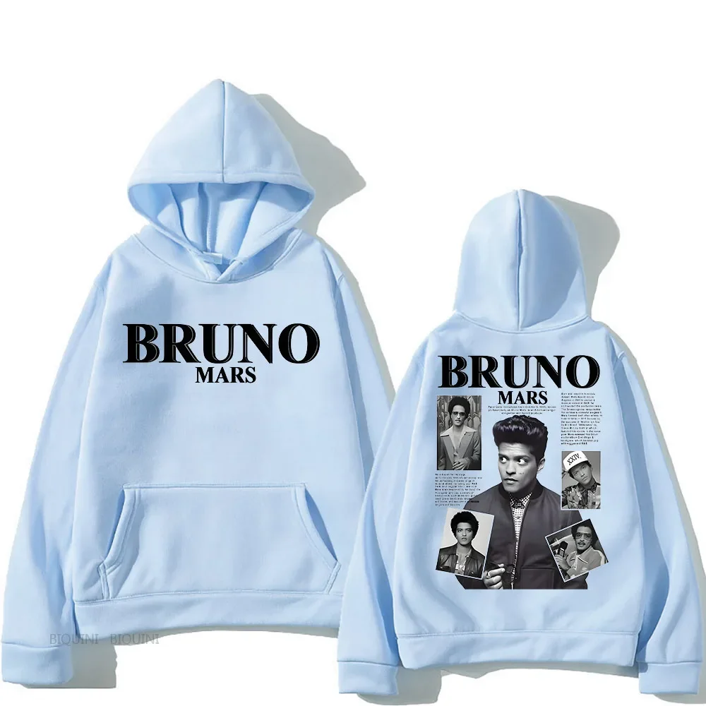 Bruno Mars Hooded Streetwear Women Goth Y2k Clothes Fleece Sweatshirt for Autumn/Winter Hip Hop Clothing Sudaderas Retro Hoody