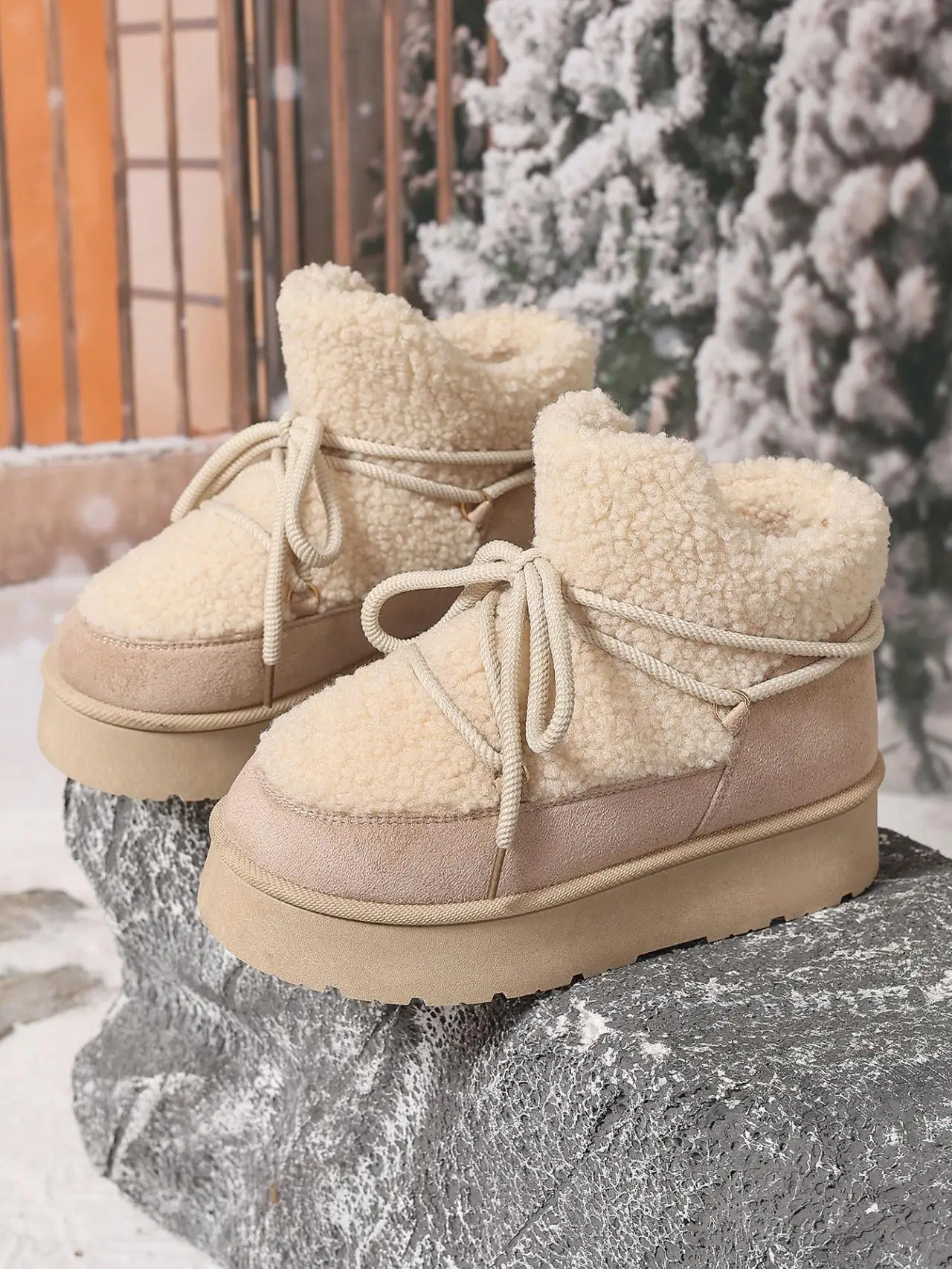 White Snow Boots Women's Winter Warm Thi Bot Fur Booties ort Cotton oes Northeast China Boot Sle Casual ort Tube