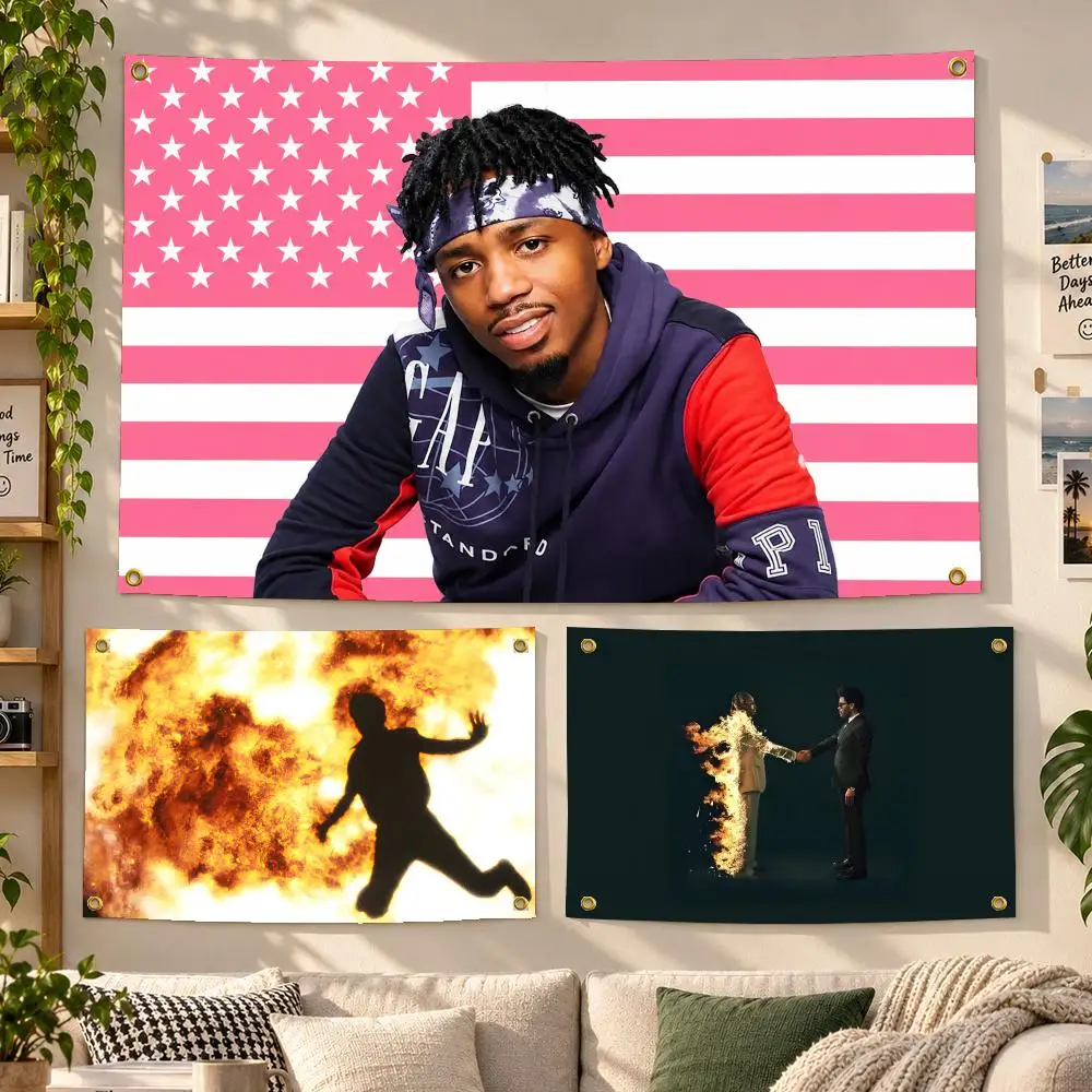 Producer Metro Boomin Hip Hop Flags Personalized Banner Flag Room Dorm Camping Picnic Garage Bar Outdoor Wall Decor