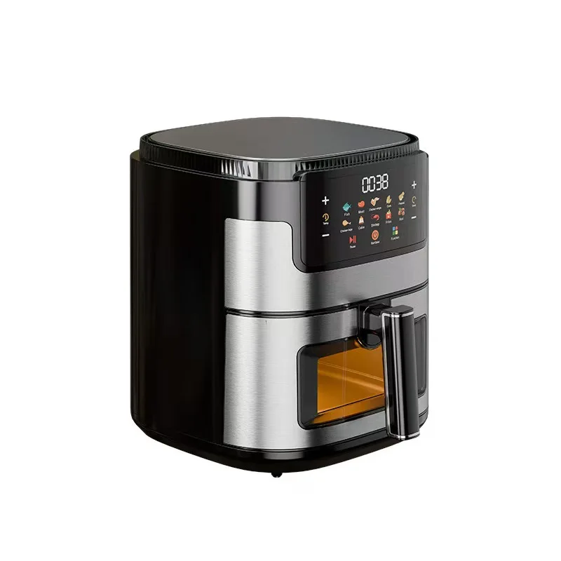 2026 New Model 15L 1400W Visible air Fryer Touch Color Screen Electric Deep Fryer Smooth-coated Surface Air Fyrer 110V 220V