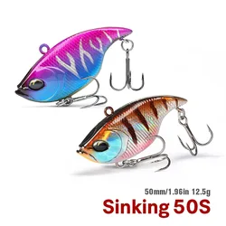 TSURINOYA Vibration DW120 50S 50mm 12.5g Long Casting Sinking Fishing Lure VIB Winter Fishing Lipless Hard Bait For Pike Bass