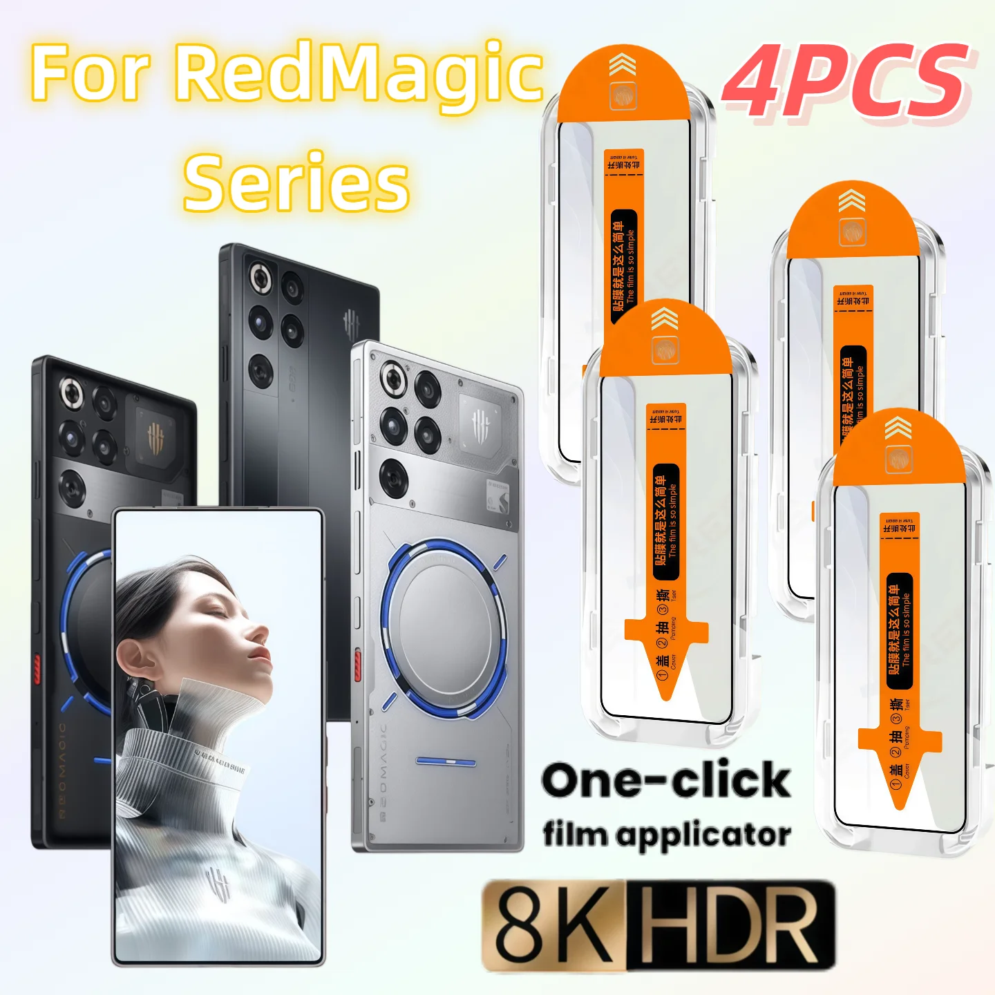 

4Pcs ZTE Nubia Redmagic 8 8S 9 9S 10 10S Screen Protector 9H Tempered Glass Film HD Clear Anti-Scratch Bubble Free Easy Install