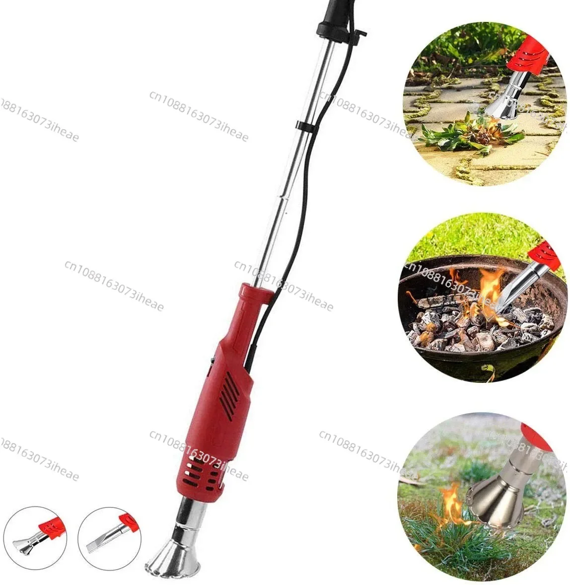 PROSTORMER 2000 Вт электрическая термопрополка горелка для травы переменного тока, прополка горячего воздуха, безопасный быстрый пламя, садовый инструмент, портативный