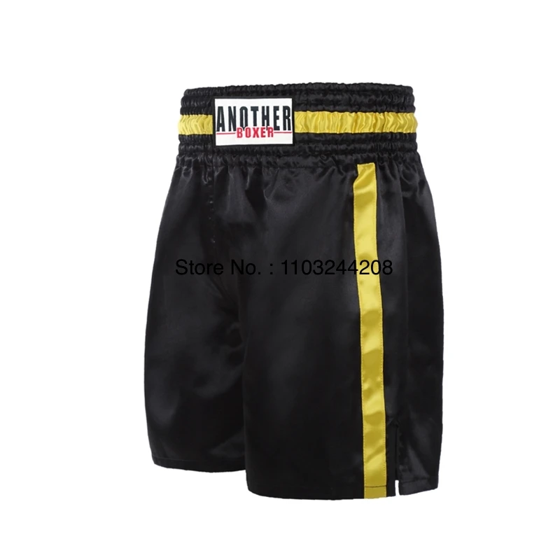 Boxing Shorts Satin Muay Thai Shorts Men Women Cage Fighting Grappling Kickboxing Training Match Pants Martial Arts MMA Trunks