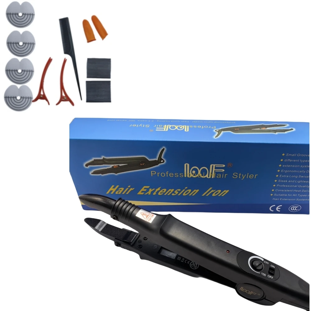 Loof Professional Neue einstellbare Temperatur 220 ℃   Smart Mini Heizspitze Haarverlängerung Zange Eisen, Fusion Keratin Bonding Tool 5
