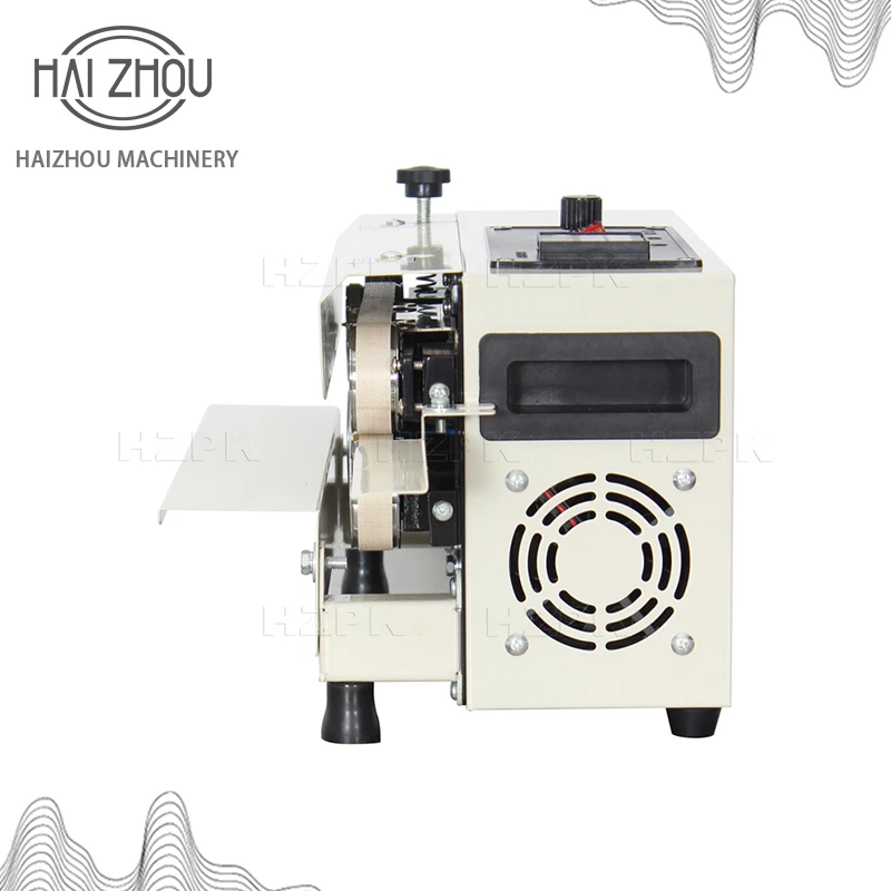 HAIZHOU MINI Sealer Continuous Band Sealing Machine For Plastic Bag and Date Impress Coding Tabletop Small Size FR-400