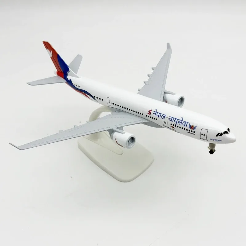 Plane Model A330 AIR Nepal Airlines 330 Air-bus Airplane 20cm Alloy Metal Airways Stand Diecast Model Plane Parts Collected Gift