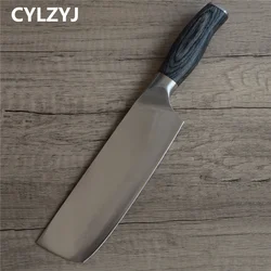 High Quality 9Cr15mov Nakiri Kitchen Knives Razuo Sharp Chef's Slicing Knife German Stainless Steel Wood Handle Cooking Knife