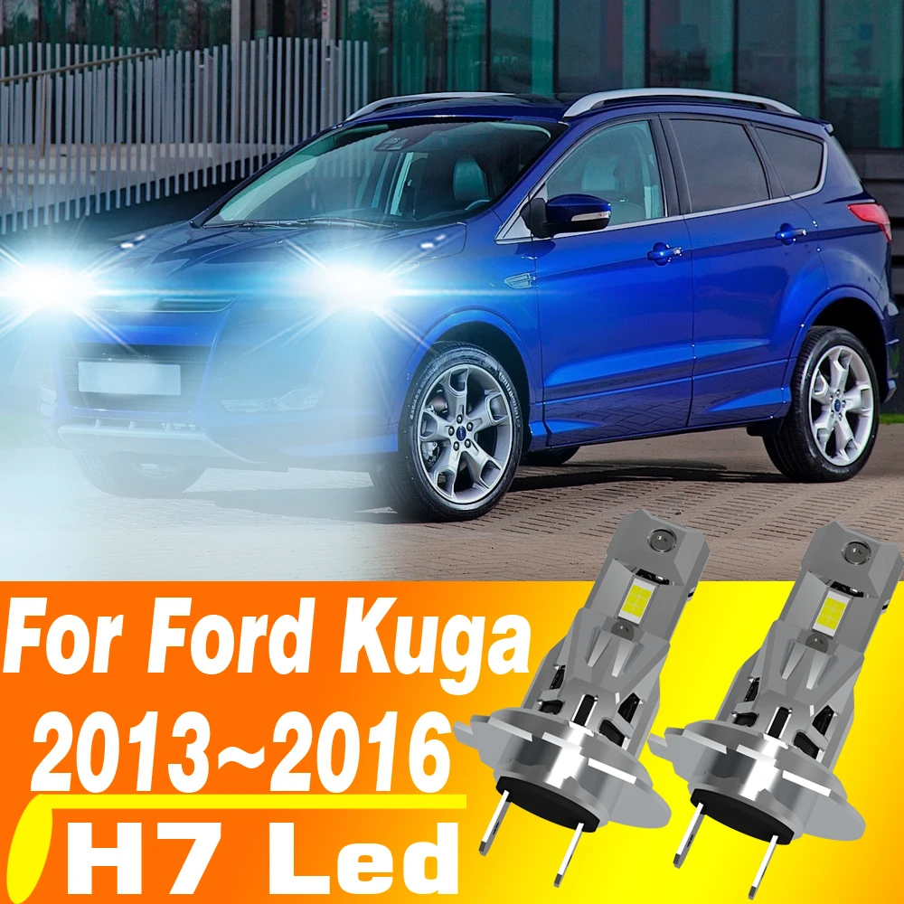 

2pcs High Power H7 Led Headlight Canbus No Error H18 Car Bulb 6000K White Light Moto Diode Lamp 12v 55w For Ford Kuga 2013~2016