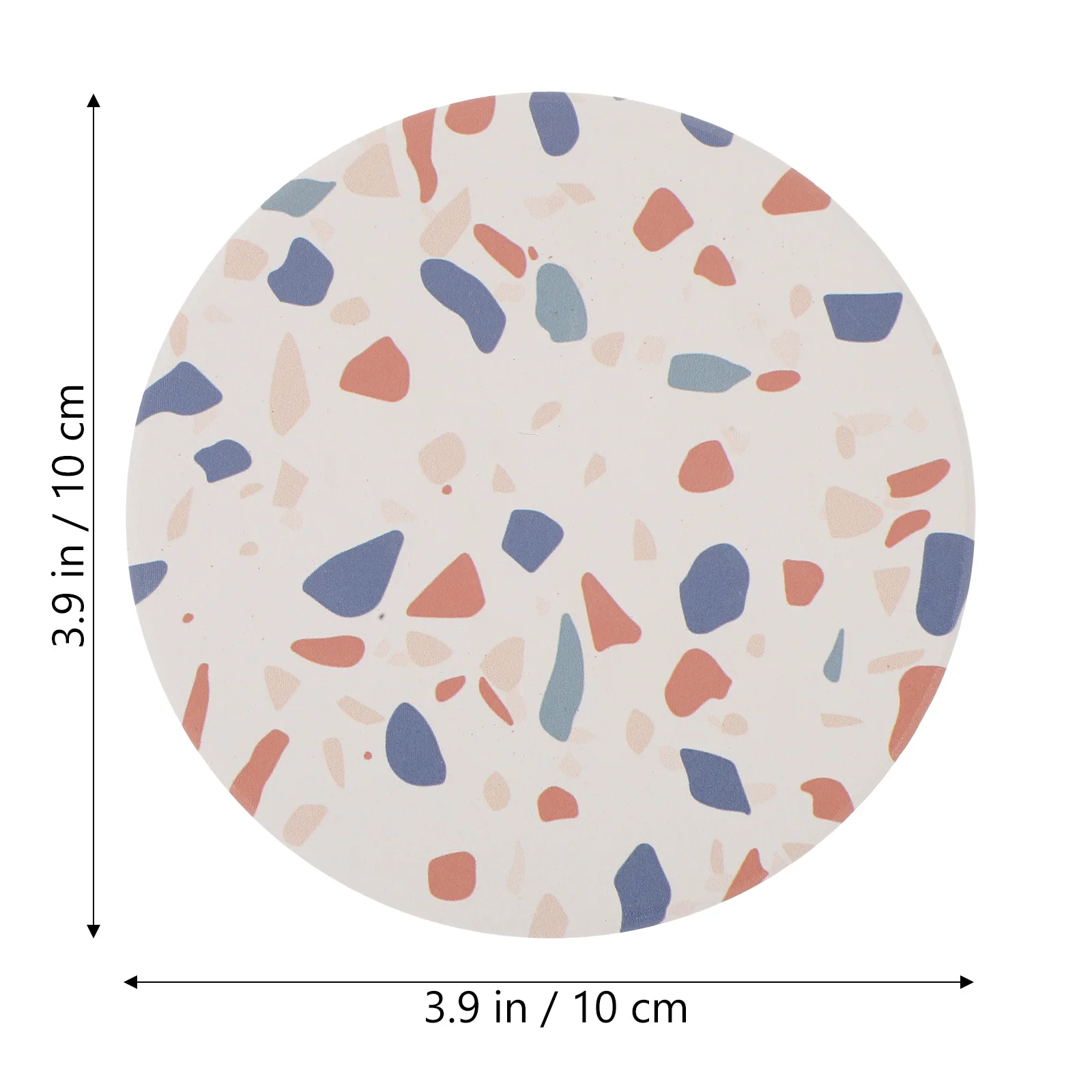 

1 set 1 Set Ceramic Coasters With Holder Marble Pattern Heat Resistant Round Cup Mats Non Slip Tabletop Home Accessories