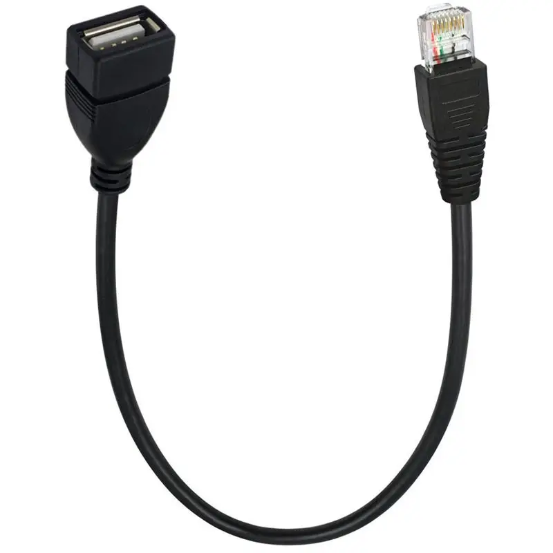 Cable USB A hembra A Ethernet, adaptador macho RJ45 8P A USB AF, 0,3 metros