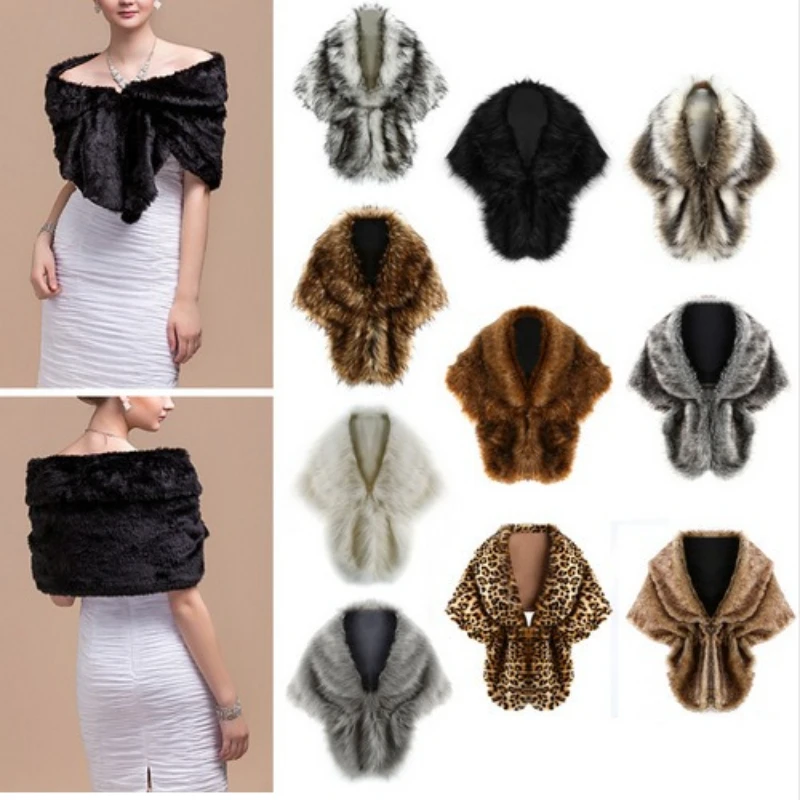 Chal de Piel Sintética de Color Sólido, de Pelo Largo, con Cuello en V, Frente Abierto, Capa Corta, Abrigo de Invierno para Exteriores, Chaleco Cálido, Elegante Capa para Mujer