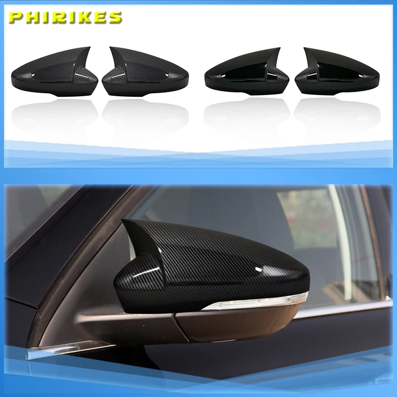 For VW T-ROC 2017-2019 For Skoda Octavia US 2013-2019 Car Rearview Side Mirror Cover Wing Cap Exterior Door Case Trim 