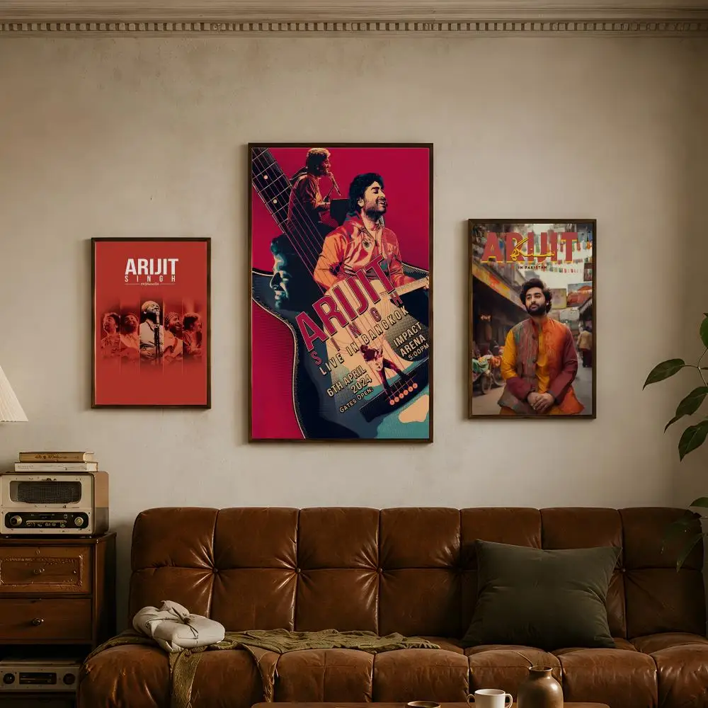 Singer A-Arijit Singh-h Poster Vintage Self Adhesive PP Wall Art Home Bar Bedroom Decor Gift