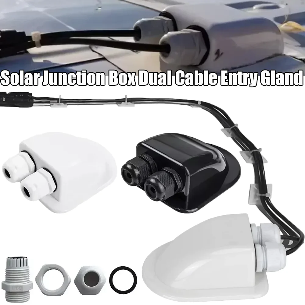 

Solar Junction Box Dual Cable Entry Gland High-quality Universal Protable Storage Case Connector Holder Gland Auto Accessories
