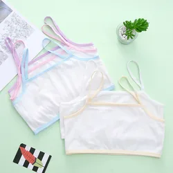 4pcs/set Cotton Young Girls Training Bras Kids Vest Teens Teenage Underwears Children Bras for 9 10 11 12 13 14 15 16 Years Old