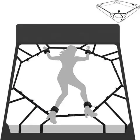 Ensemble de retenue de lit, jouets sexuels pour Couple, Kit de menottes de Bondage, outil de jeu pour adultes de 18 ans et plus, attaches érotiques, bras, cheville, œilleton, flirt, Sextoy