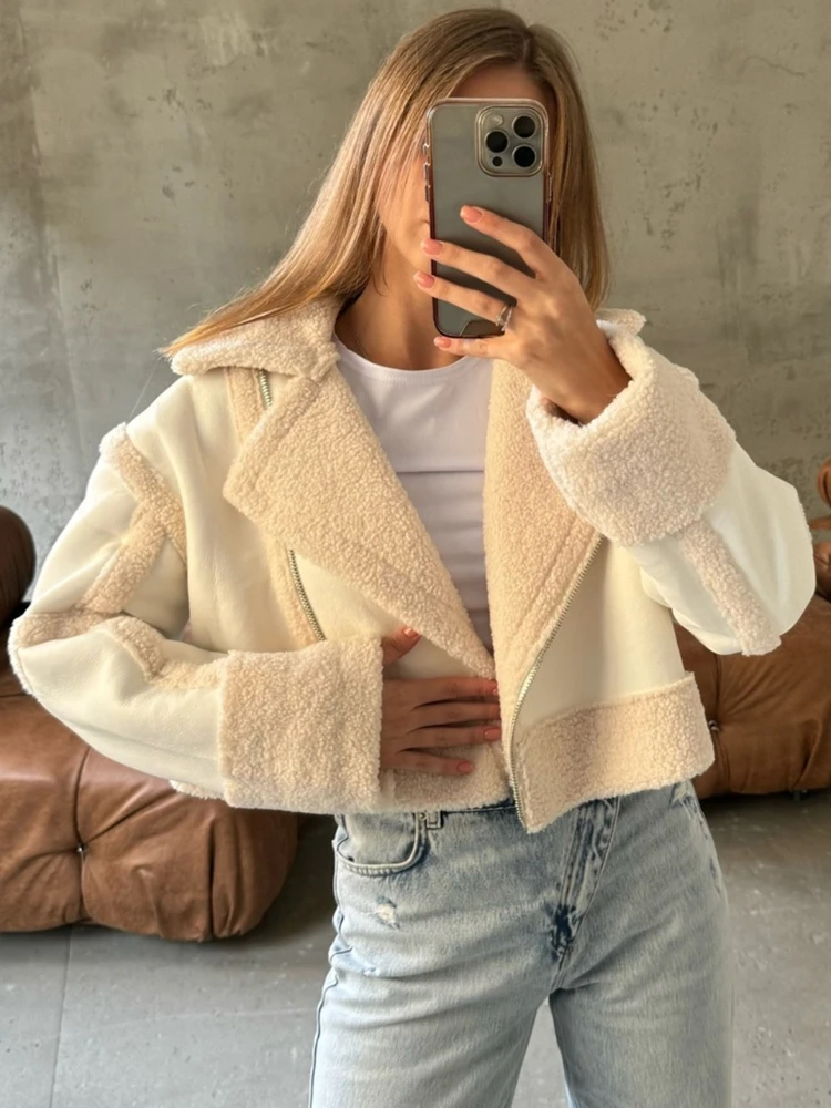 معطف Tossy غير رسمي منفوش متباين للنساء بأكمام طويلة معطف فضفاض ملابس الشارع الشهير سترات نسائية للتنقل