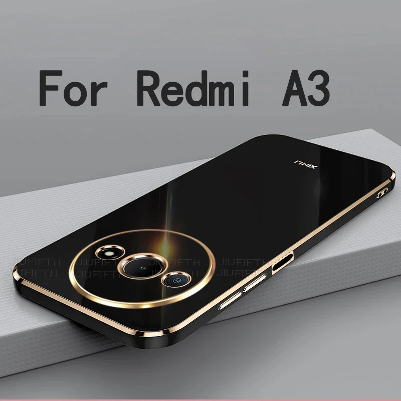 A 3 For Xiaomi Redmi A3 4G case soft TPU camera protection cover for Xiomi readmi A3X little Poco C61 phone cases Capa pococ61