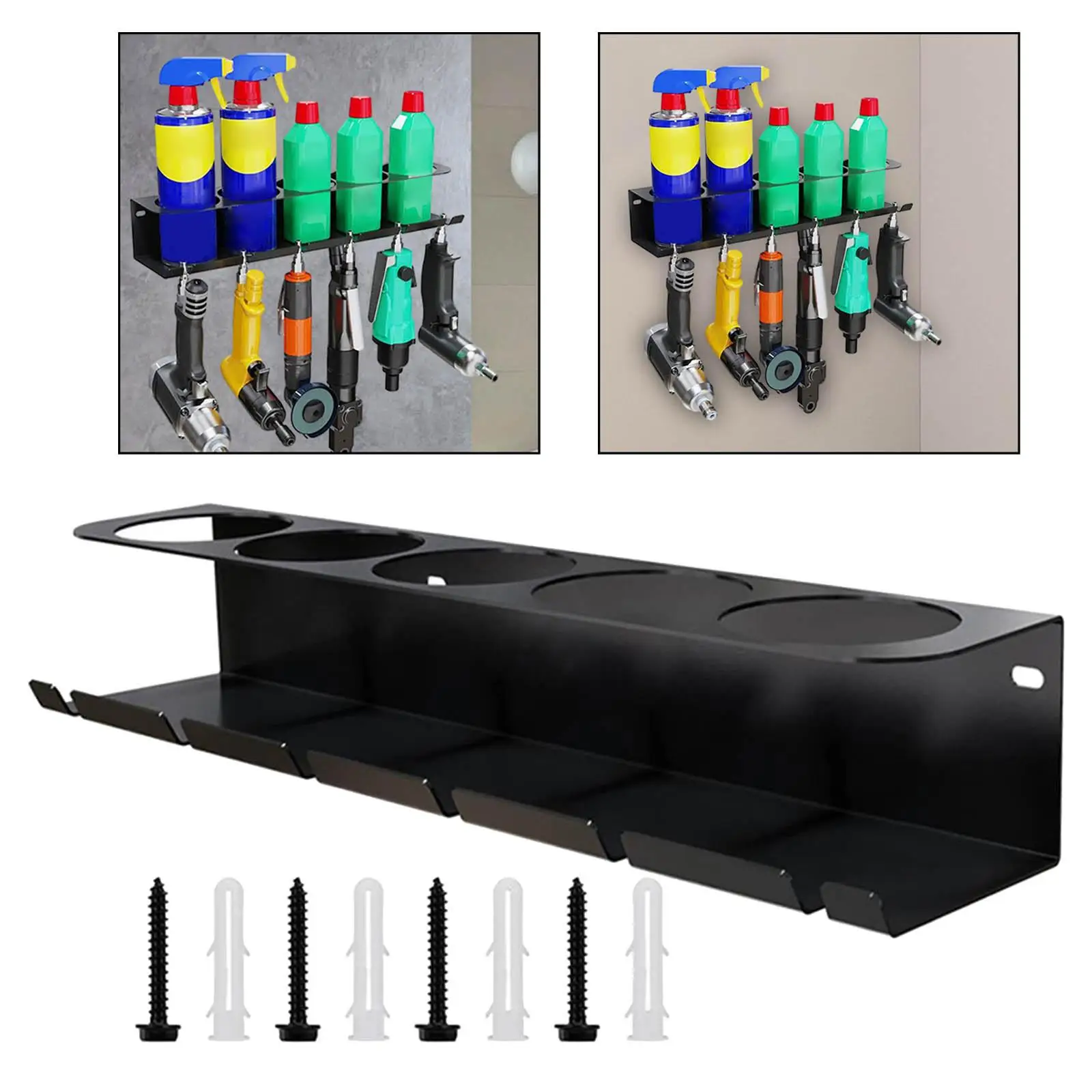 Multipurpose Wall Mount Aerosol Spray Bottle Holder Storage Bracket Versatile