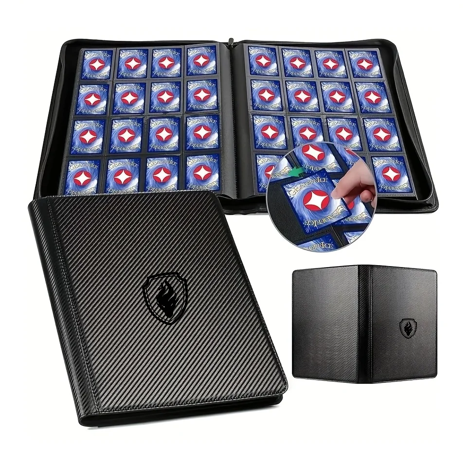 

1024 Pockets Trading Card binder, Premium 16 Pockets Card Holder Folders, Side Loading Card Album for YuGiOh, MTG, TCG Card