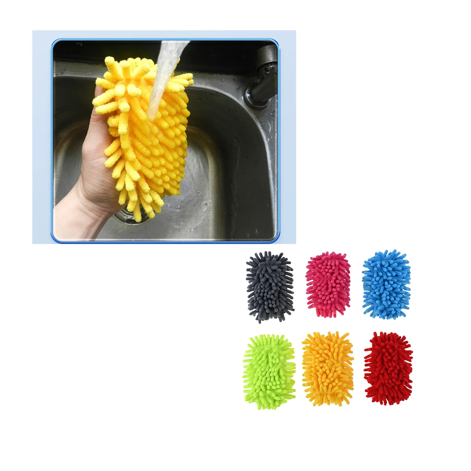 

1Pc Car Washer Sponge Blue/Pink/Gray/Red/Yellow/Green Suitable for Cleaning Cars Glasses Floors Bathrooms Furniture Kitchen