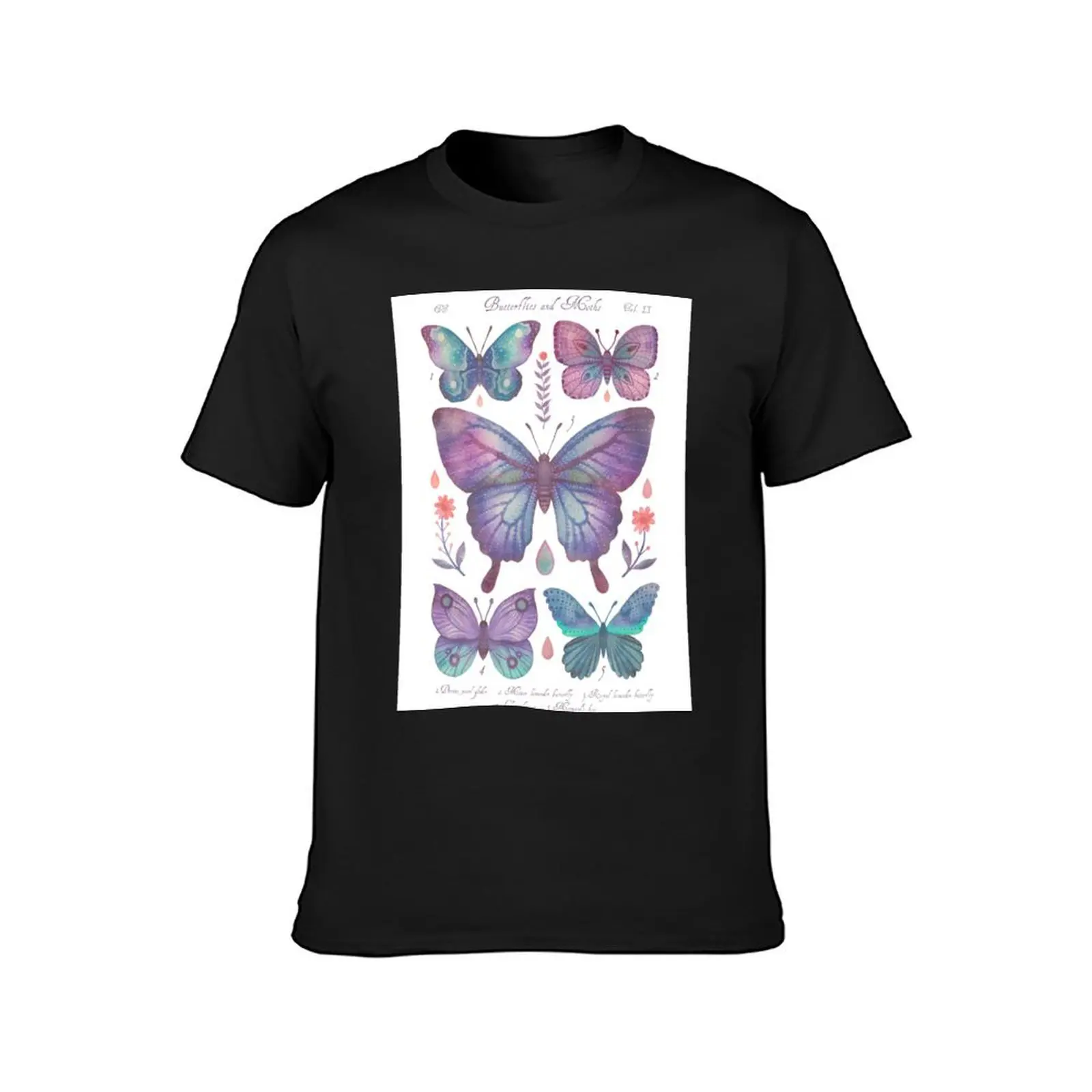 Butterflies and Moths Tab.II T-Shirt shirts graphic tees hippie clothes summer tops men graphic t shirts