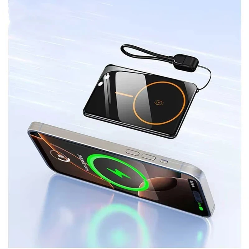 Xiaomi 10000mAh بنك الطاقة اللاسلكي المحمول شاحن مغناطيسي محمول شحن سريع بطارية خارجية آيفون سامسونج Xiaomi