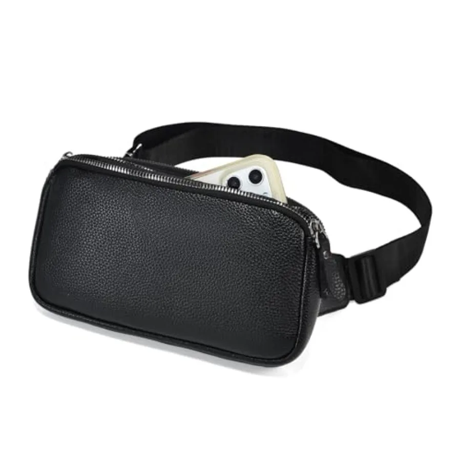 

Fanny Pack for Women and Men Minimalist Waist Bag with Double Zippers Crossbody Bags with Adjustable Strap and Multi-Purpose fo
