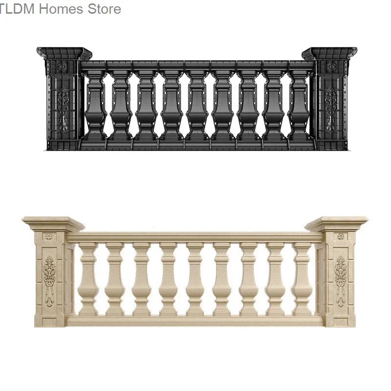 Roman Column Mold Balcony Fence Mold European Building with Exterior Wall Villa Garden Privacy Fence Cement Cast-in-place Mold L