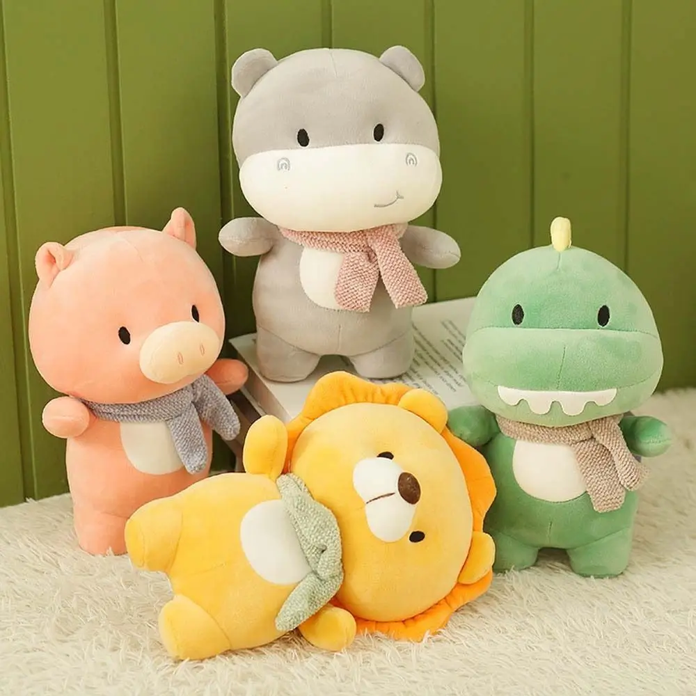 

Cute Cartoon Hippo Dinosaur Lion Piglet Doll Kawaii Plush Toy Doll Home Decoration Children Comfortable Gift Holiday Gift