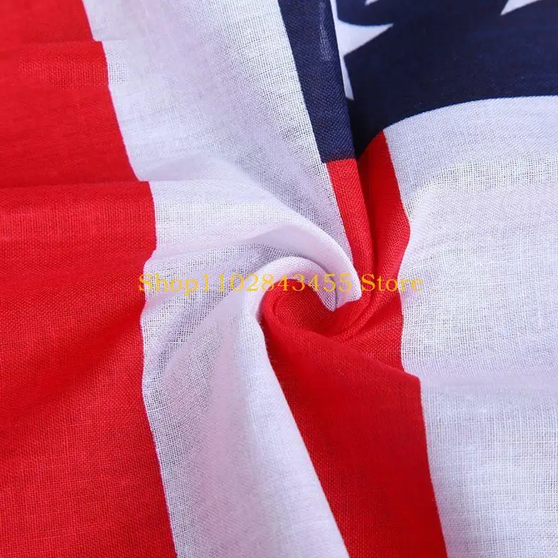 49MC Hip Hop Cotton Multi-Purpose Bandana Square Scarf American Flag Headband Wrap