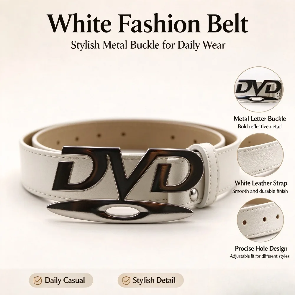 Versatile Belt for Women Men Nostalgic Buckle Casual Durable Jeans Decoration Niche Design